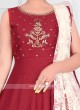 Maroon Color Silk Anarkali Suit